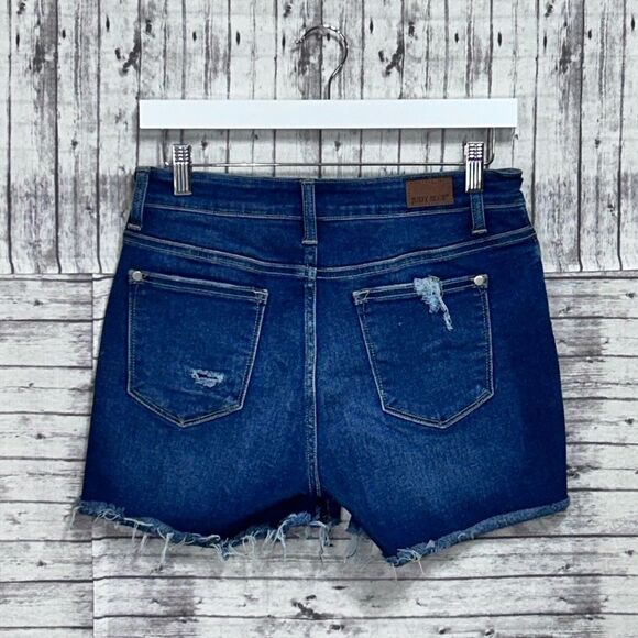 Judy Blue Patches Of Blue Denim Shorts - Picture 10 of 10